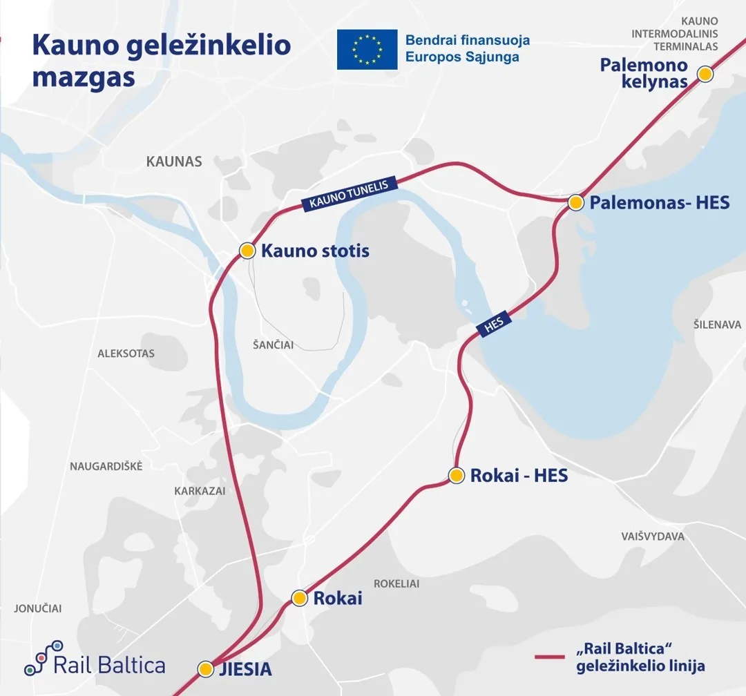 Vyriausybė patvirtino „Rail Baltica“ Kauno mazgo infrastruktūros vystymo planą