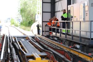 Rail Baltica kintamos vėžės technologiniai sprendimai